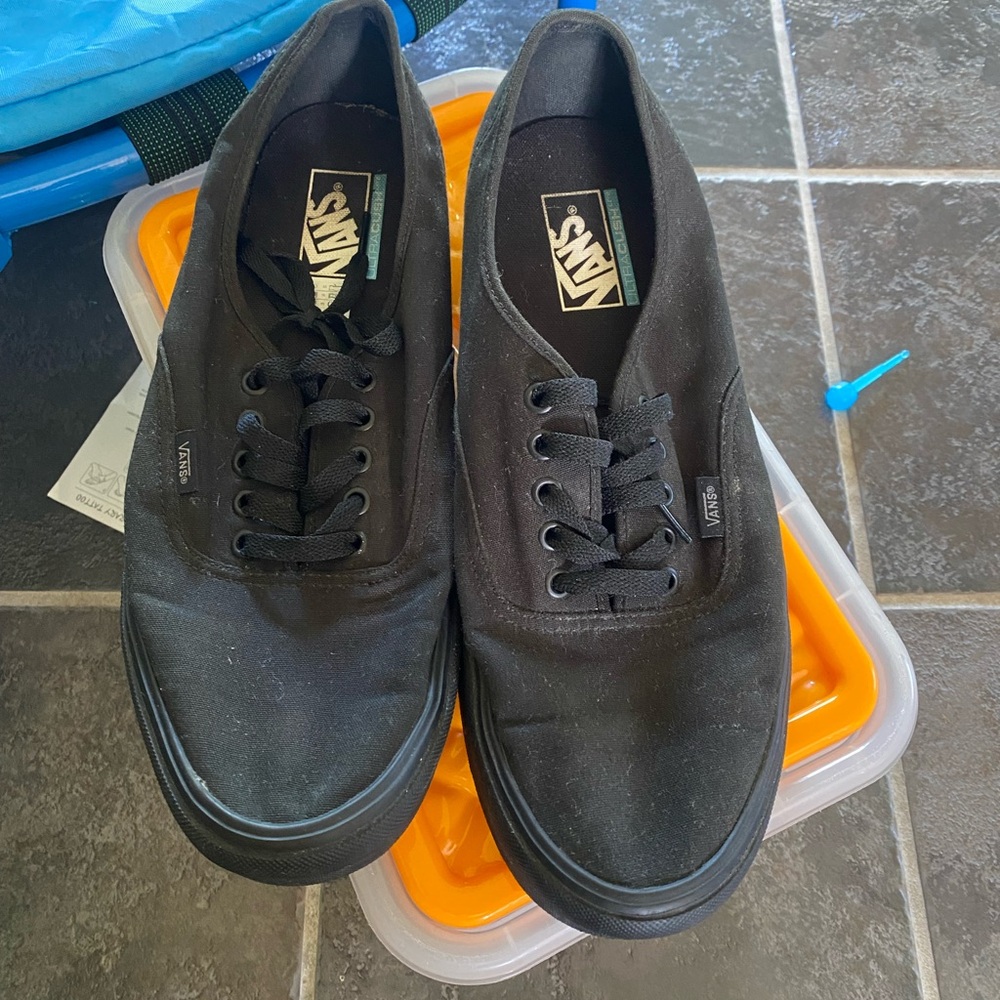 Vans Black Sneakers with Classic Low-Top Design
